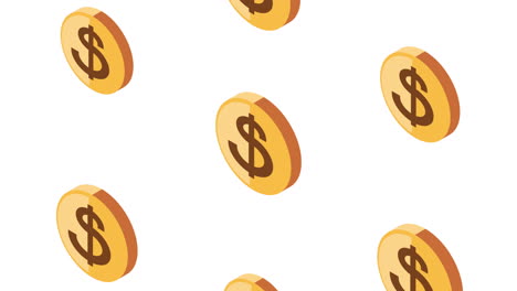 coins cash money dollars animation