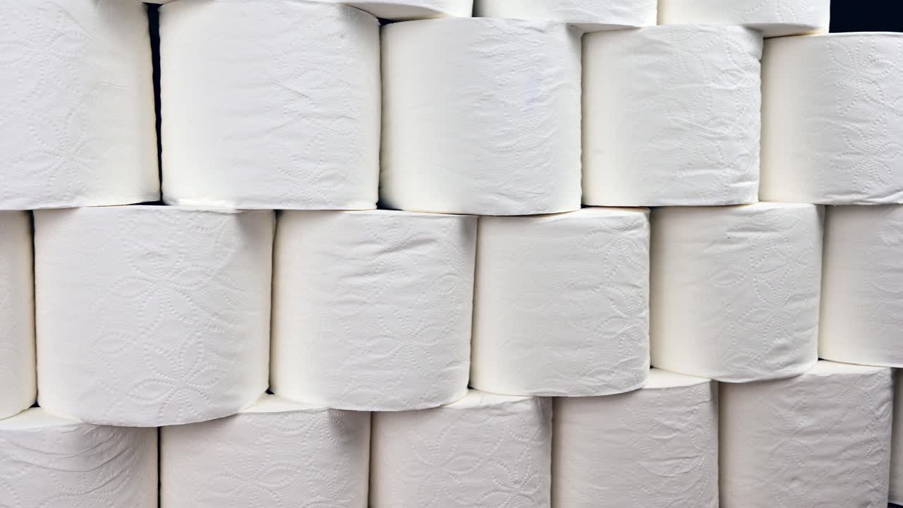 rollos de papel higiénico apilados
