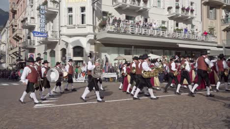 brass band brixen at the annual grape festival, meran - merano, south tyrol, italy (part 2 of 2)