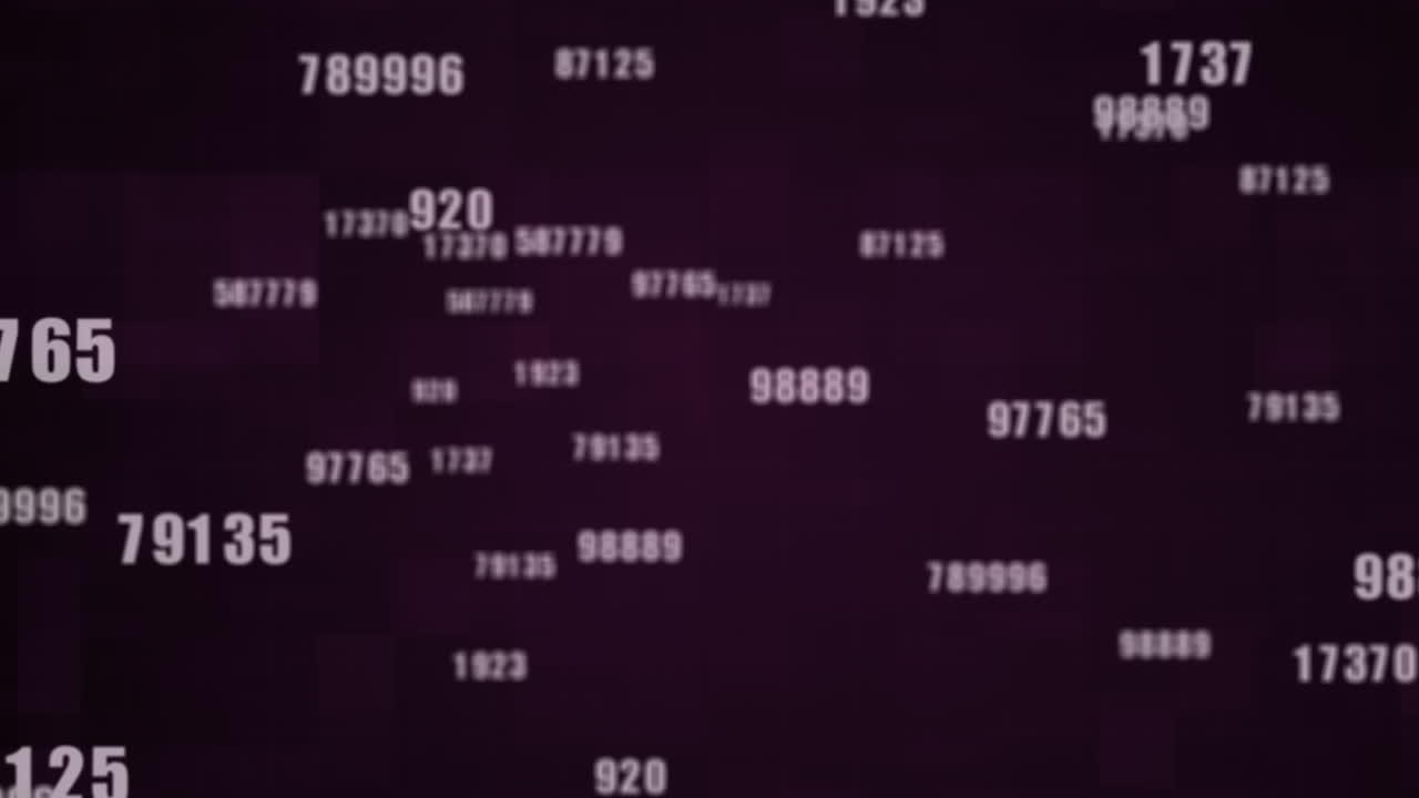 animación del procesamiento de datos sobre un fondo negro