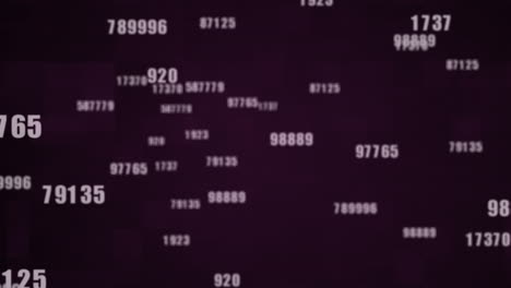 Animation of data processing on black background