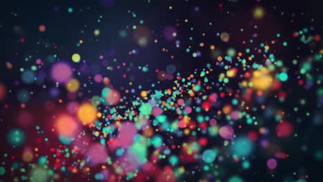 fondo de movimiento en bucle abstracto con partículas brillantes voladoras