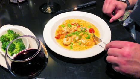 red snapper with shrimp sauce