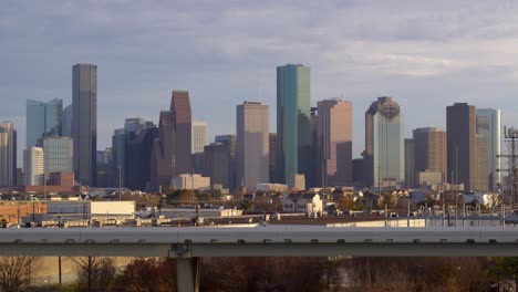 Toma-Ascendente-Del-Centro-De-Houston,-Texas.