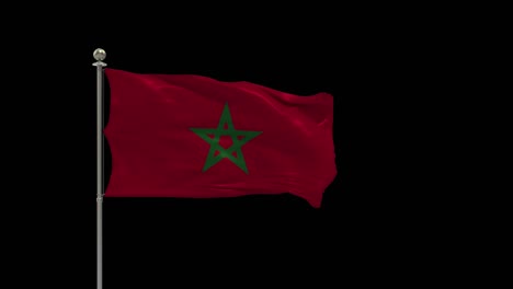 morocco various of flags waving national flag on pole, table flag