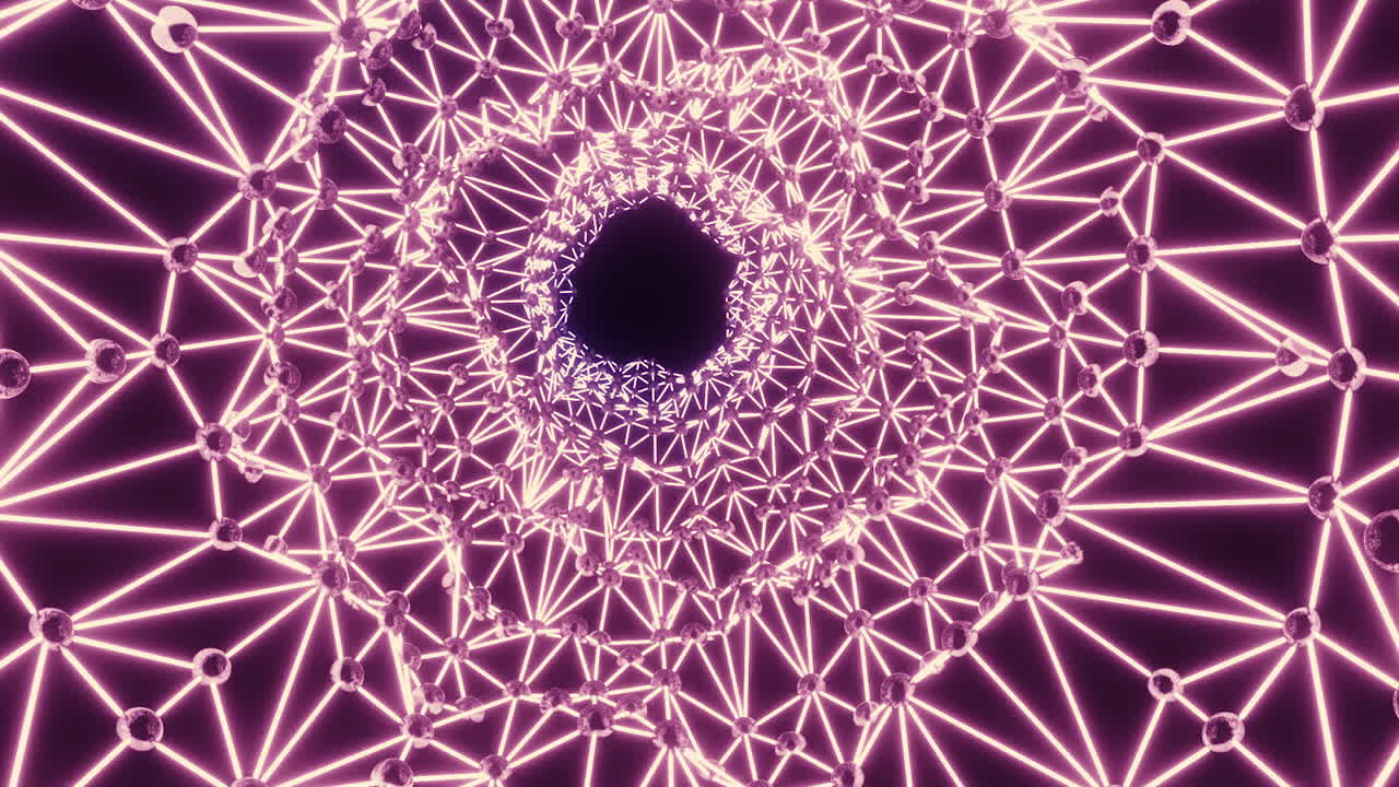 túnel espiral de neón abstracto