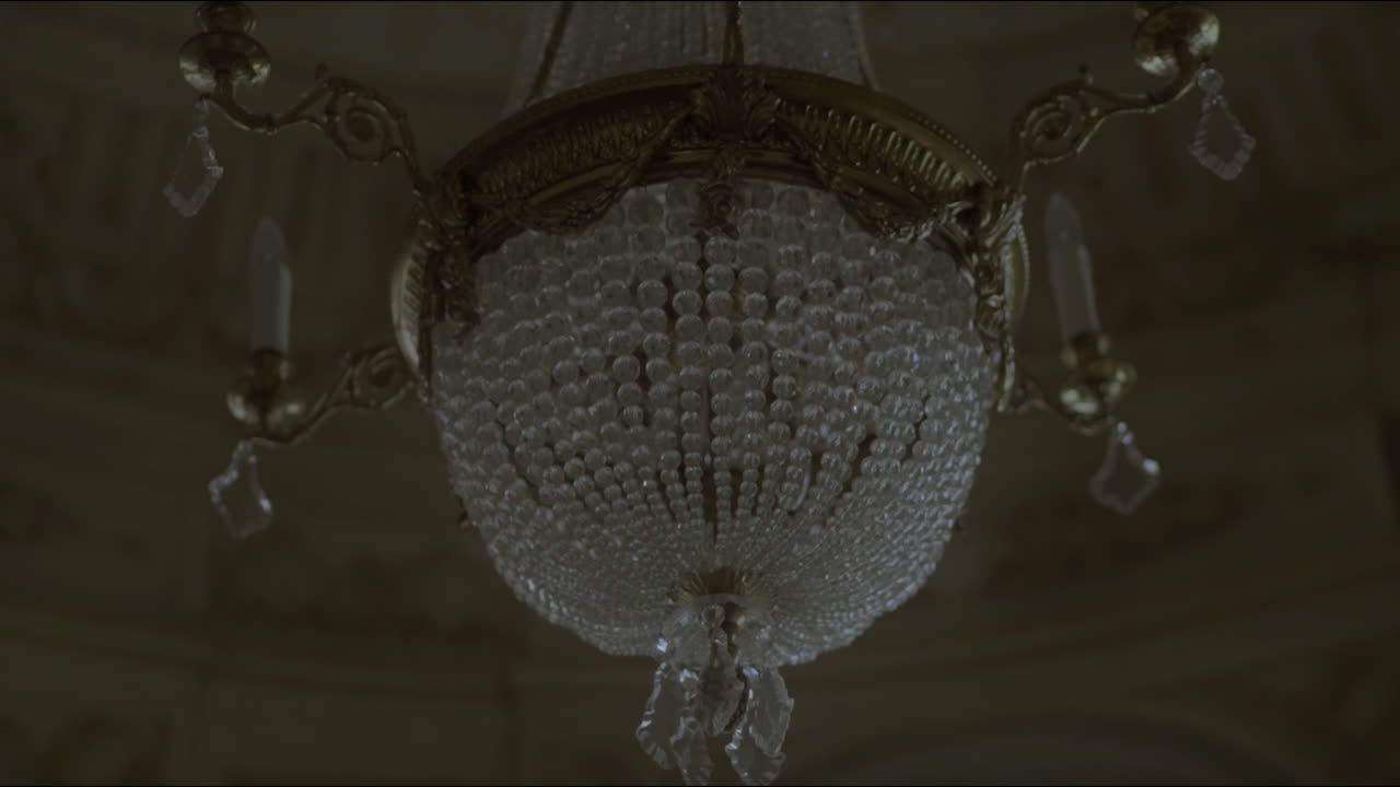 Close-up of an Ornate Crystal Chandelier