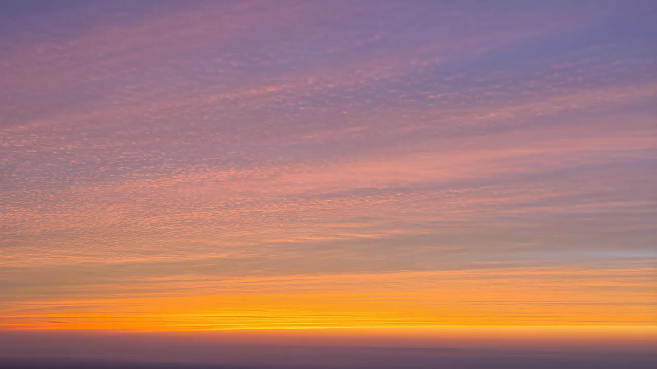 Colorful sunset sky with vibrant clouds