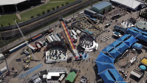 aerial view of amusement park