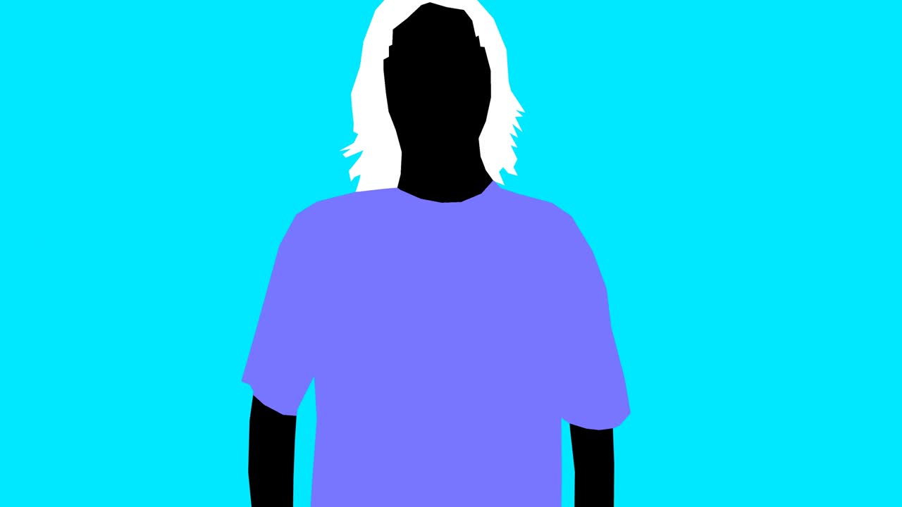 Stylish rotoscoping animation.. Abstract emotional minimalist  concept