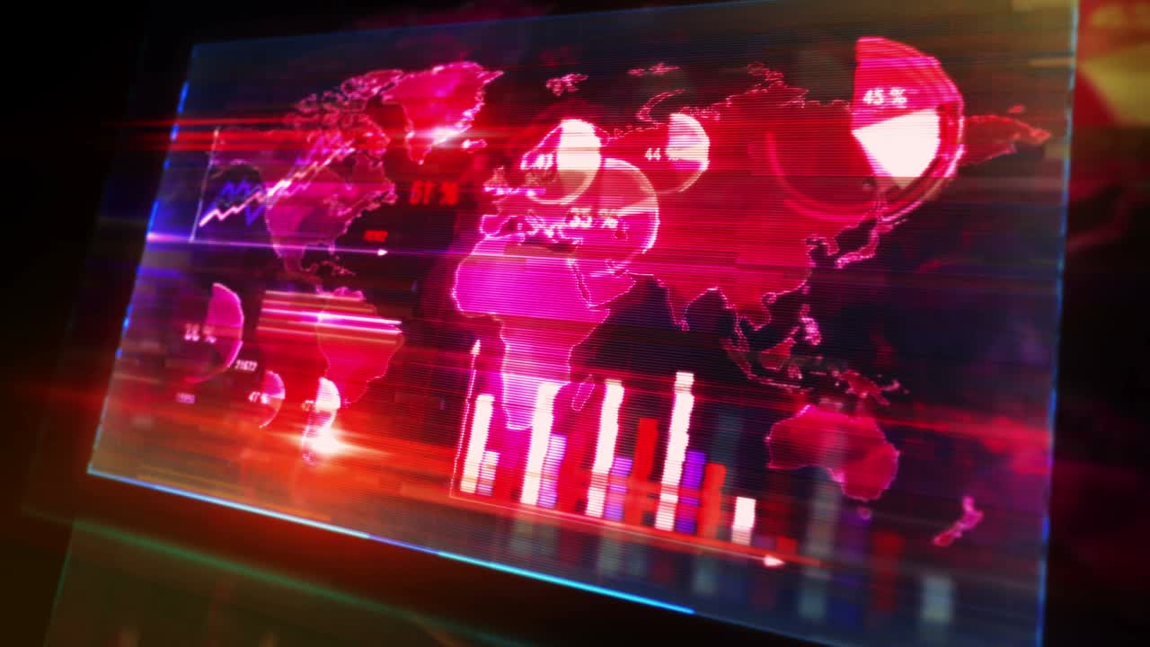 gráficos de economía y negocios en pantalla digital