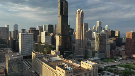 chicago cityscape from above