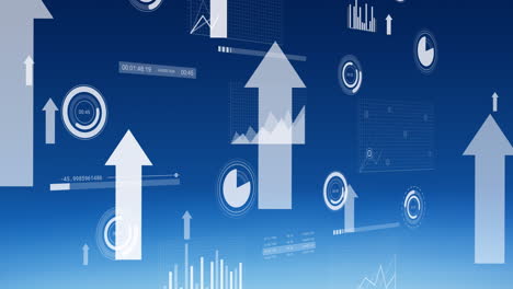 animation of arrows and data processing