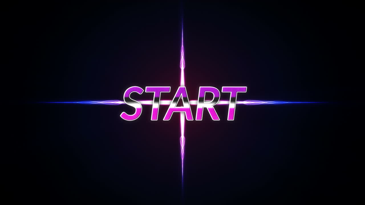 Animation of start and lights on black background