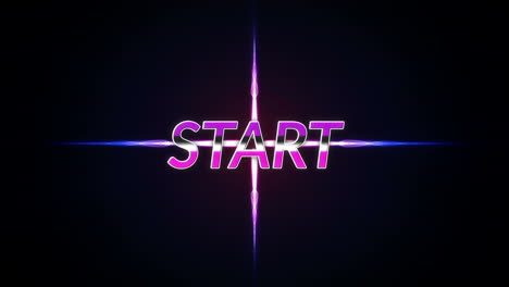 animation of start and lights on black background