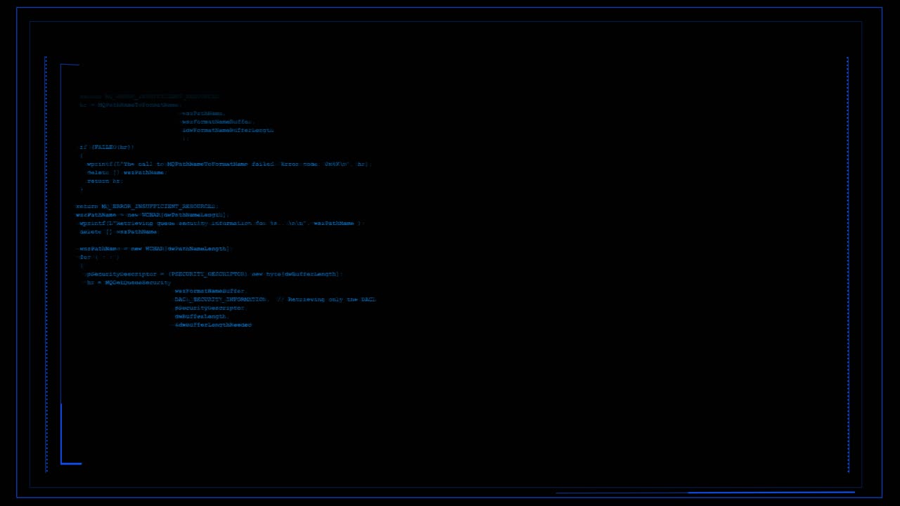 Abstract digital glitch effect noise error signal code scrolling programming virus code software