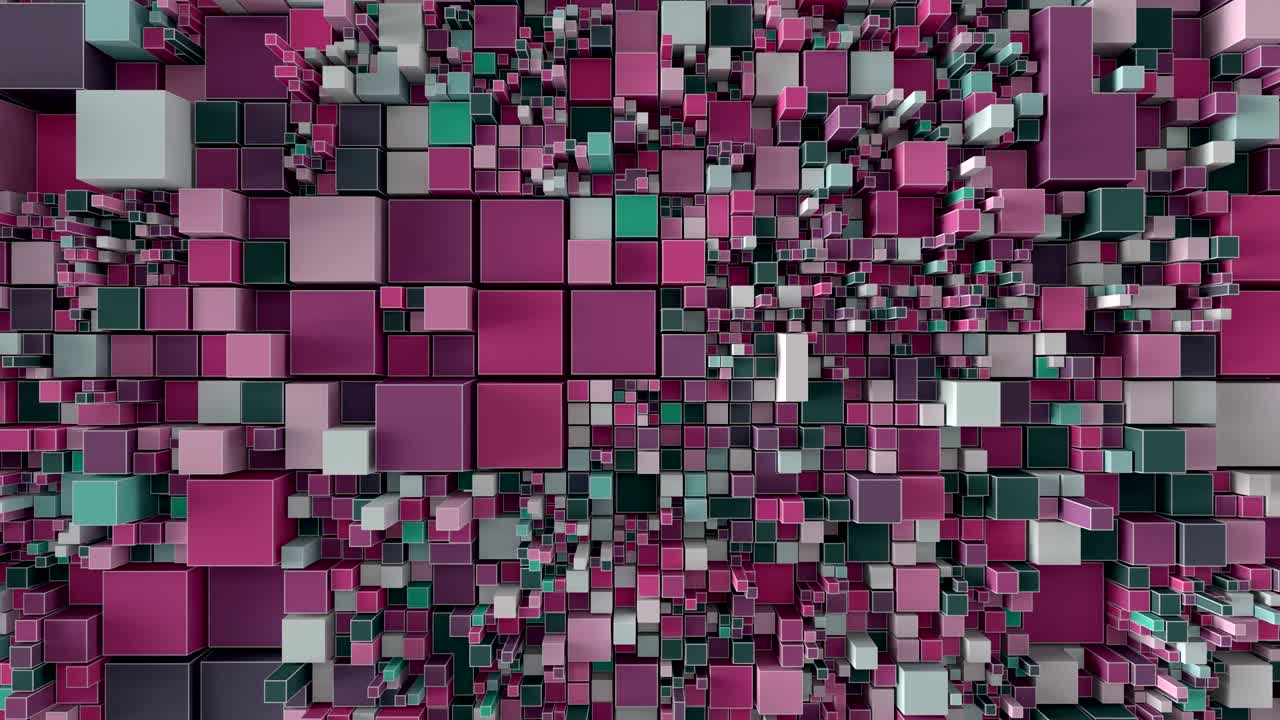 4k cubos abstractos en bucle en un hermoso movimiento.