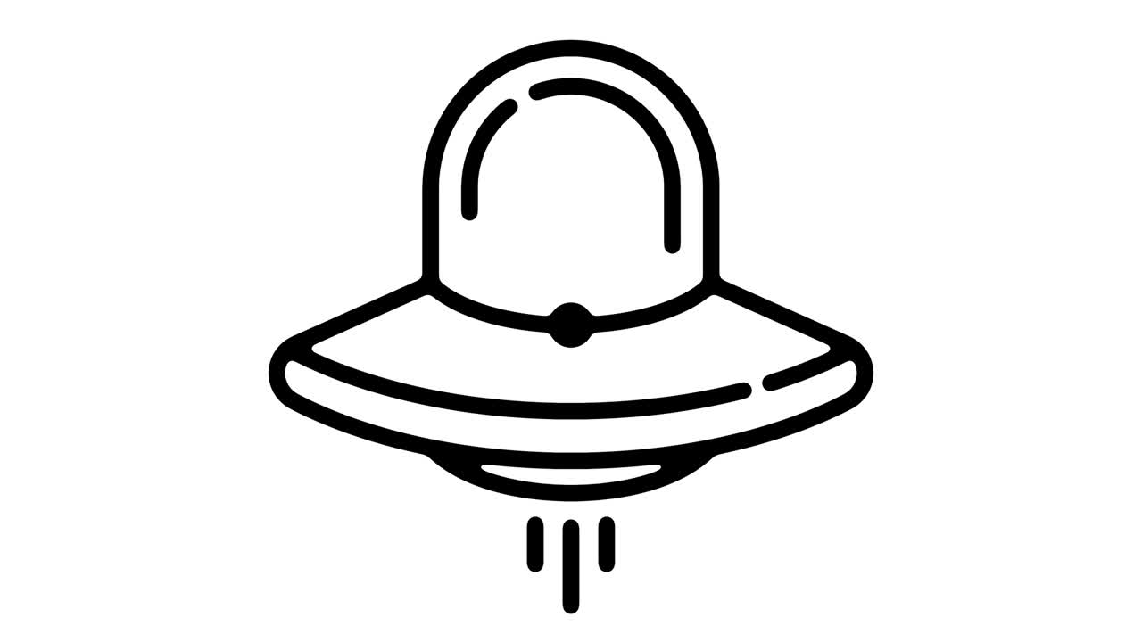 gráfico de movimiento de línea ufo