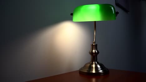 green reading lamp, luxury desk gadget