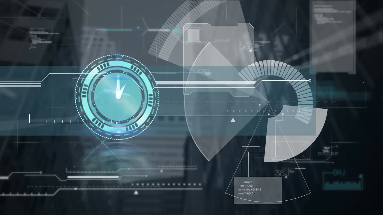 vídeo del procesamiento de datos sobre un fondo oscuro