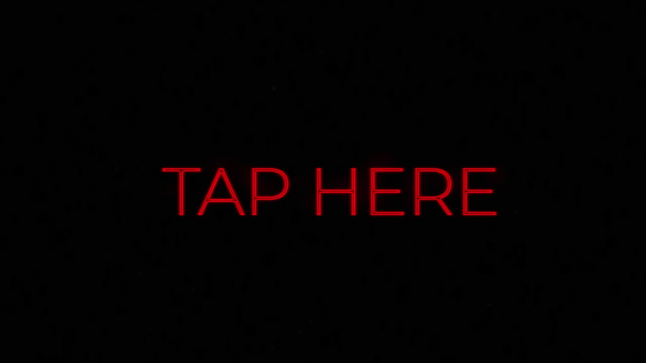 Animation of tap here text over black background