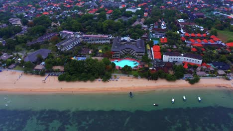 accommodations at the beachside town and resort in sanur beach, bali indonesia