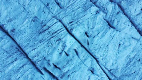 close up drone footage of tunsbergdalsbreen glaciers surface in jostedalsbreen national park, norway