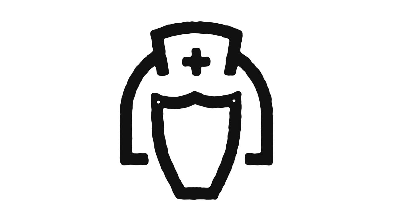 медсестринская икона анимация кадров и альфа-канал