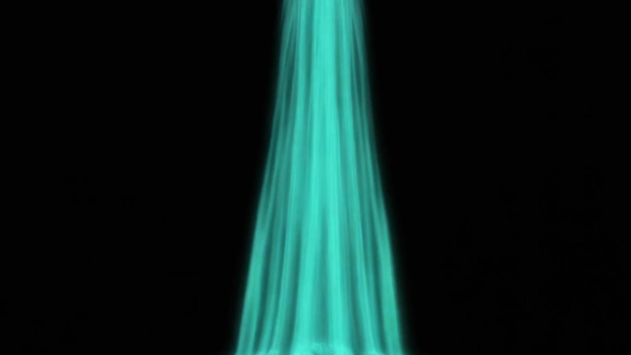 Abstract Glowing Cyan Light Beam on Black Background