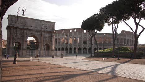 colosseum, rome, italy, day, wide, long, ancient, architecture, ceasar, roman, history