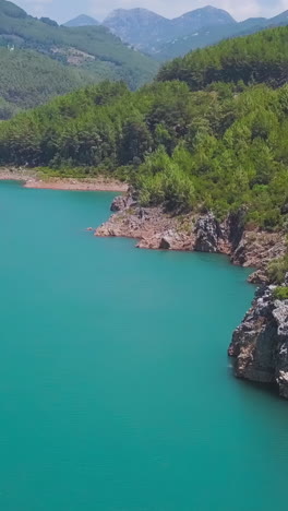 serene mountain lake landscape