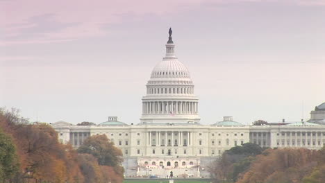 the capitol building in washington dc on a hazy day