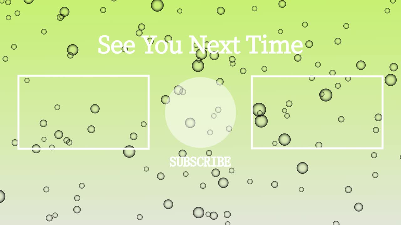 버블 시 엔드 카드 엔딩 스크린 모션 그래픽