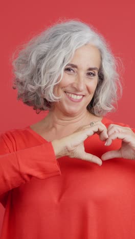 woman expressing love and affection