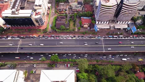 Imágenes-De-Archivo-De-Drones-Aéreos-Autopista-De-Nairobi-Westlands