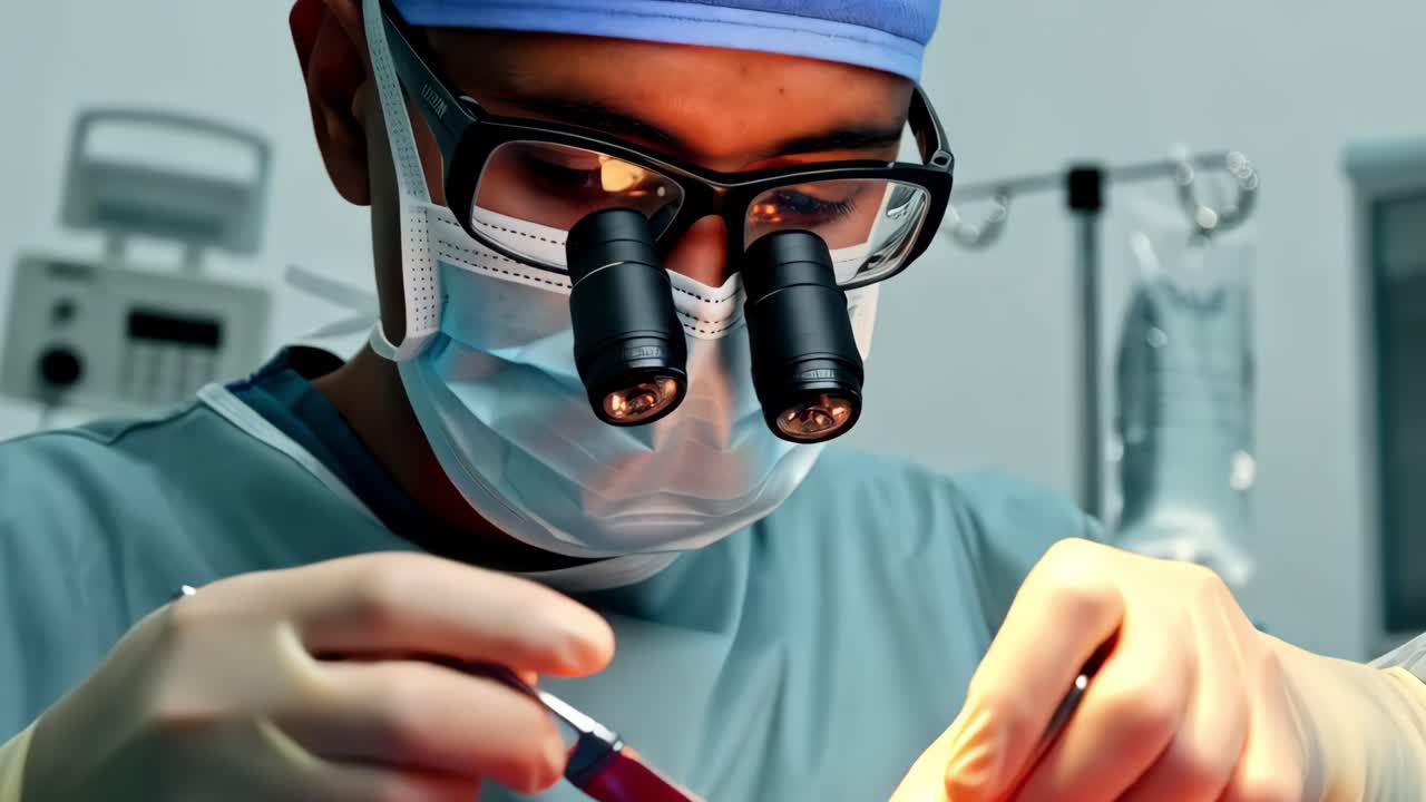 cirujano que realiza un procedimiento médico