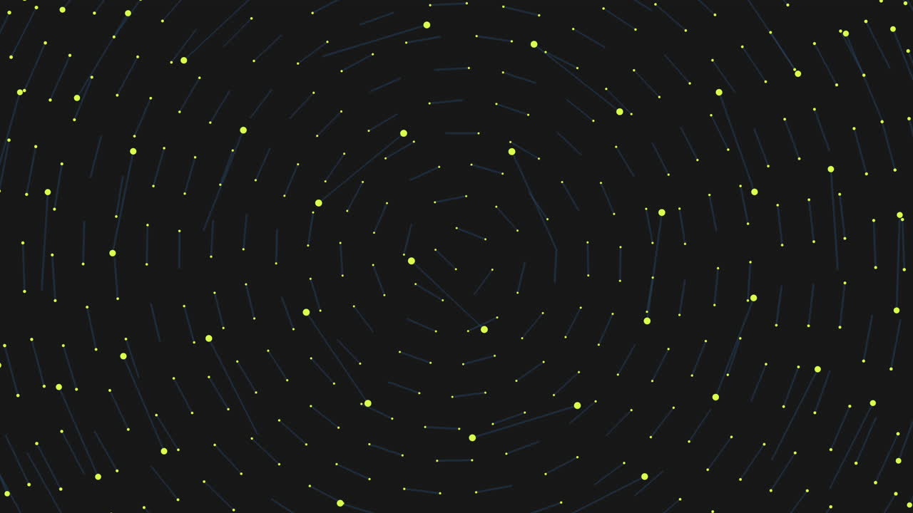 puntos y líneas de neón futuristas conectados en el espacio oscuro