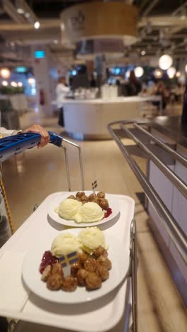 swedish meatballs and mashed potatoes at ikea