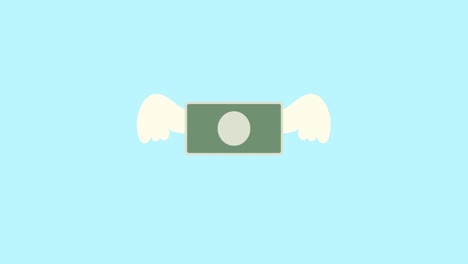 animation of winged money flying through the air