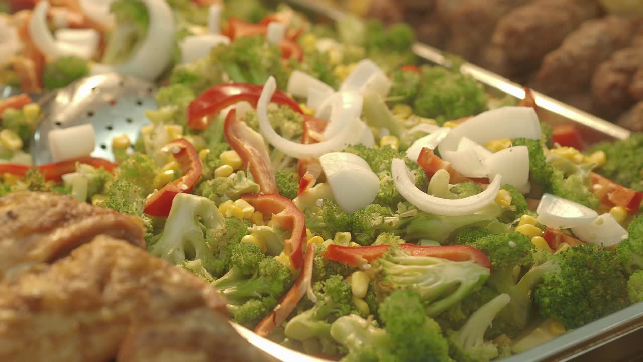 Mixed Vegetable and Meat Buffet