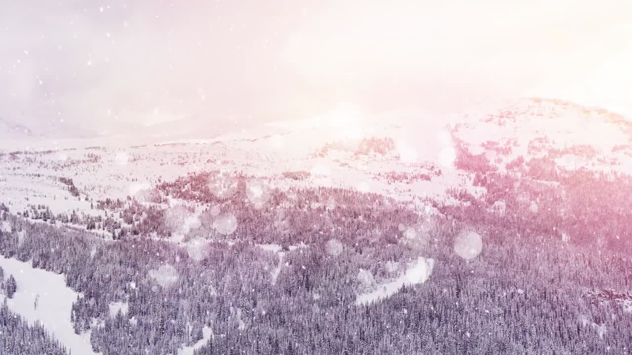 시골 에 눈 이 내리고 있다