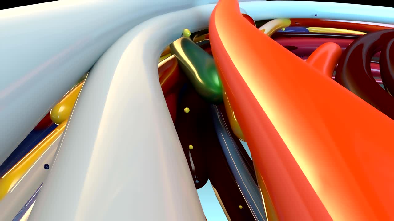 gráficos de movimiento cgi abstractos con líneas de colores