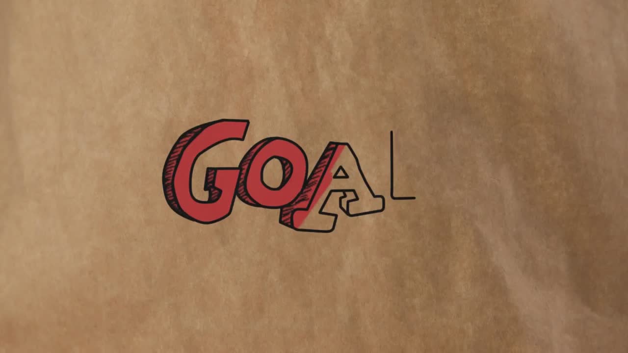 Goal written in big red letters