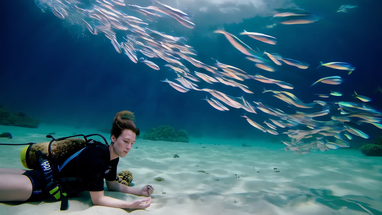 Relaxing Scuba Dive Amongst Fish