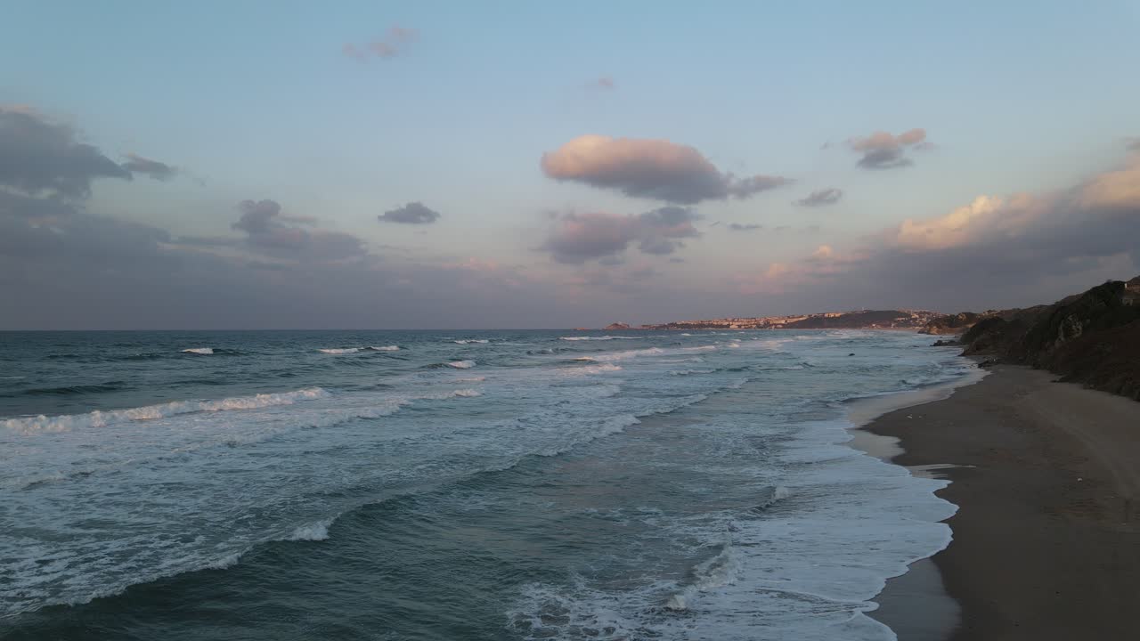 Oceano spumoso drone aereo