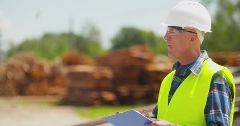 male worker examining plank's stack 12