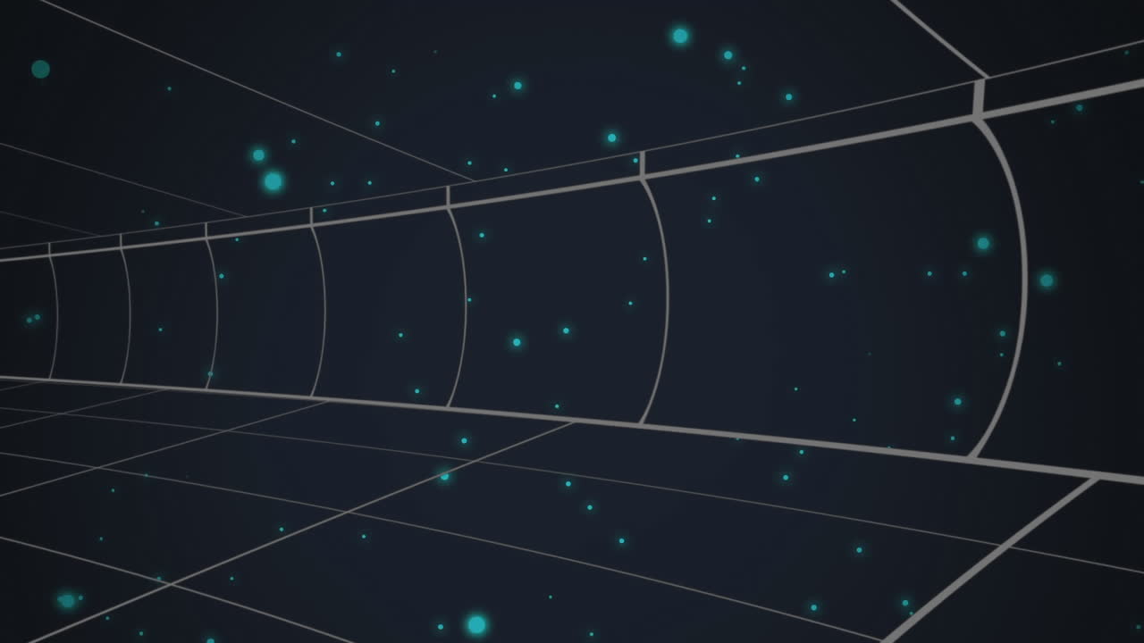 Moving grid lines on blue background