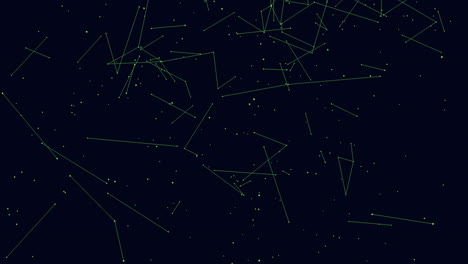 Fly green lines with dots in dark galaxy