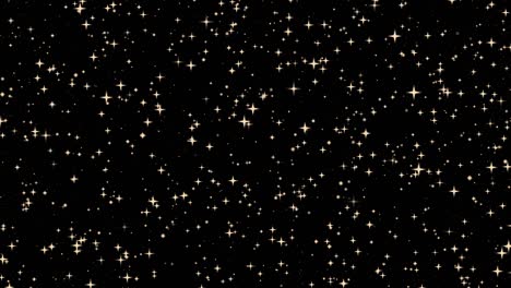 abstracts background, golden star on black background.