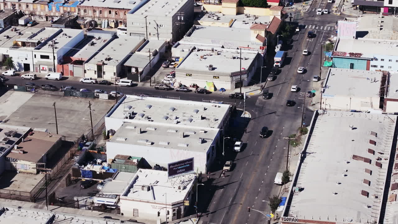 Aerial View of a Bustling Urban Cityscape